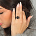 Set of Two Rings: Women's Oversized Pear & Men's Infinity Collection